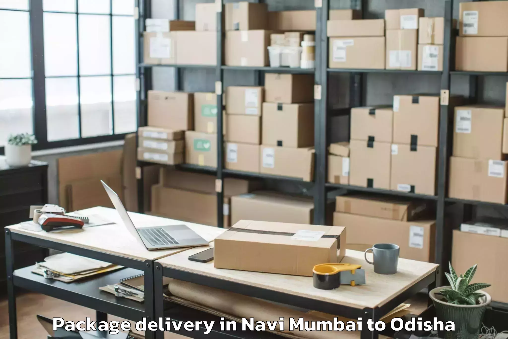 Top Navi Mumbai to Bhanjanagar Package Delivery Available